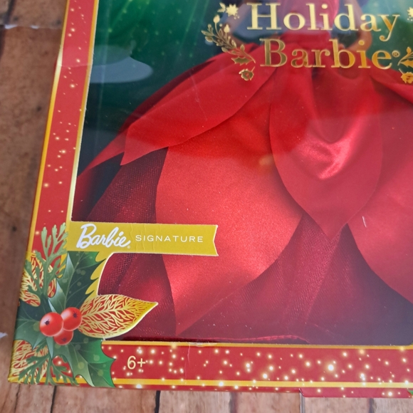 Barbie Signature 2022 Holiday Black Hair Red Gown Collectible 12" Do… - Picture 6 of 10